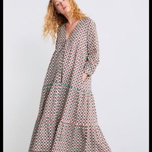 Zara geometric maxi dress